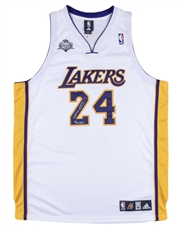 Kobe Bryant Full Name Signed Los Angeles Lakers White Jersey with MVP Patch - LE 18/224 (UDA)